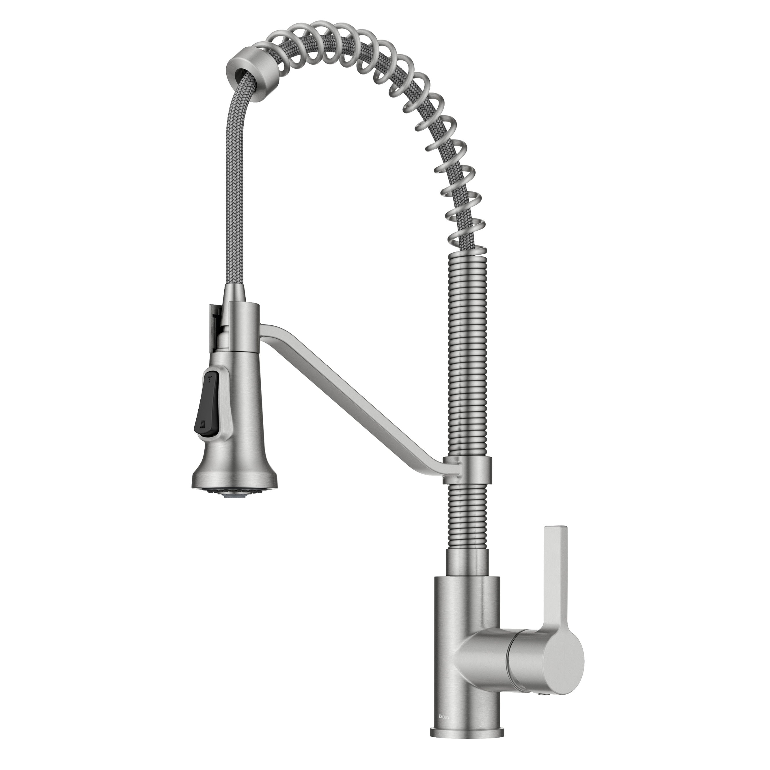 KRAUS Britt Single Handle Pull Down Kitchen Faucet in Spot-Free Stainless Steel