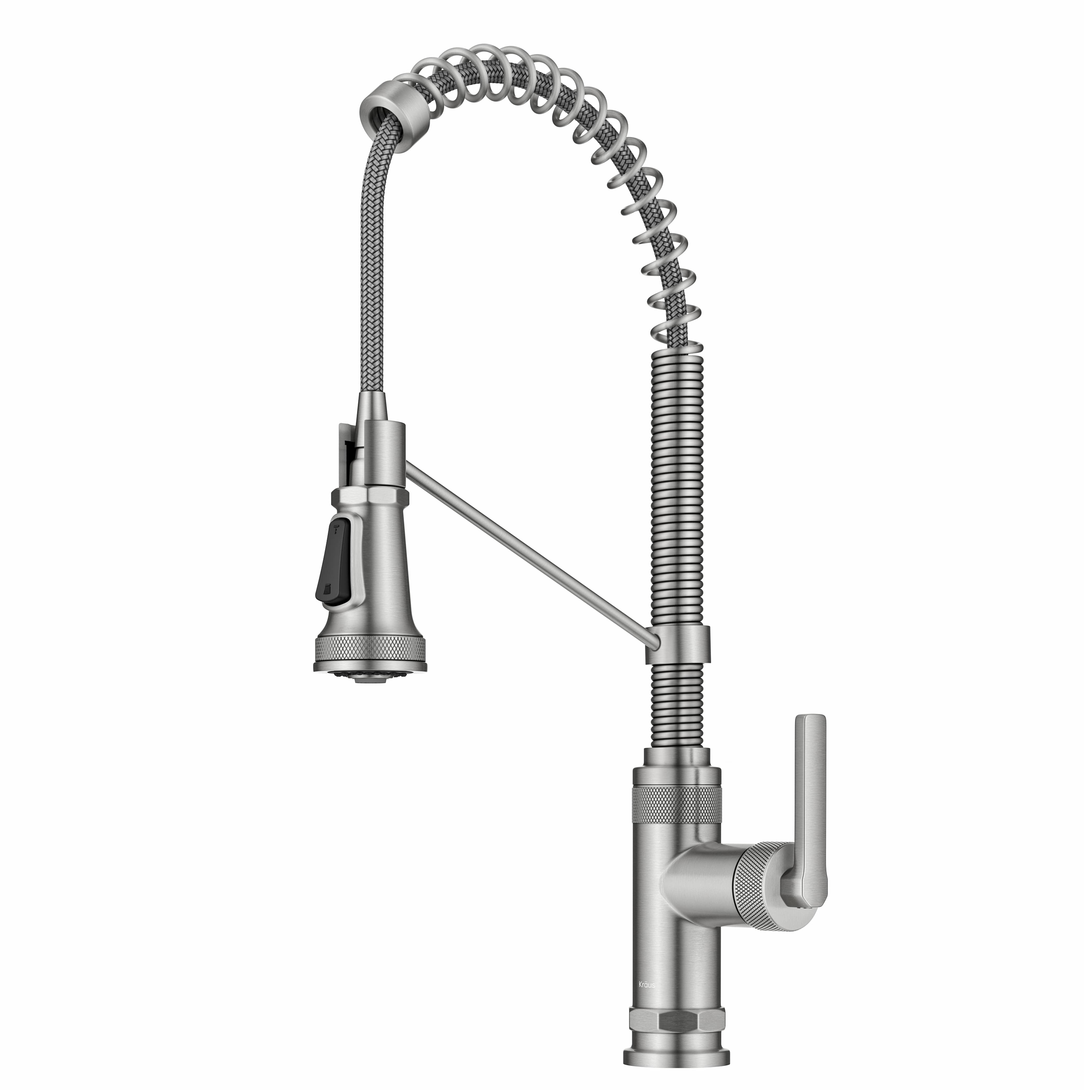 KRAUS Allyn Single Handle Pull Down Kitchen Faucet in Spot-Free Stainless Steel