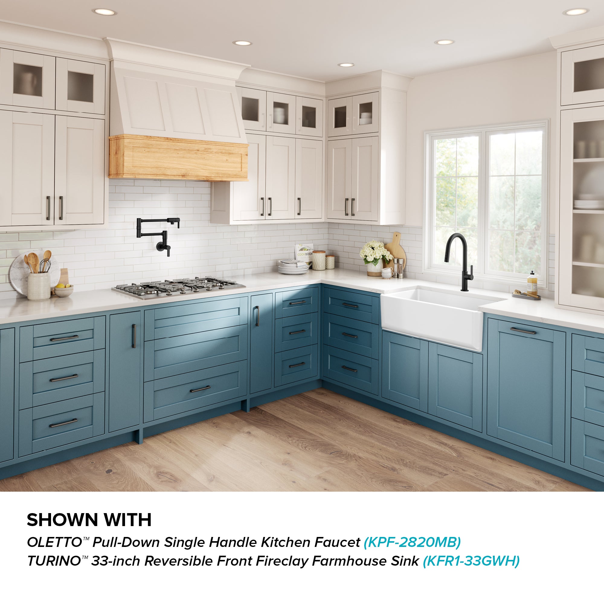 KRAUS Oletto Wall Mount Pot Filler in Matte Black