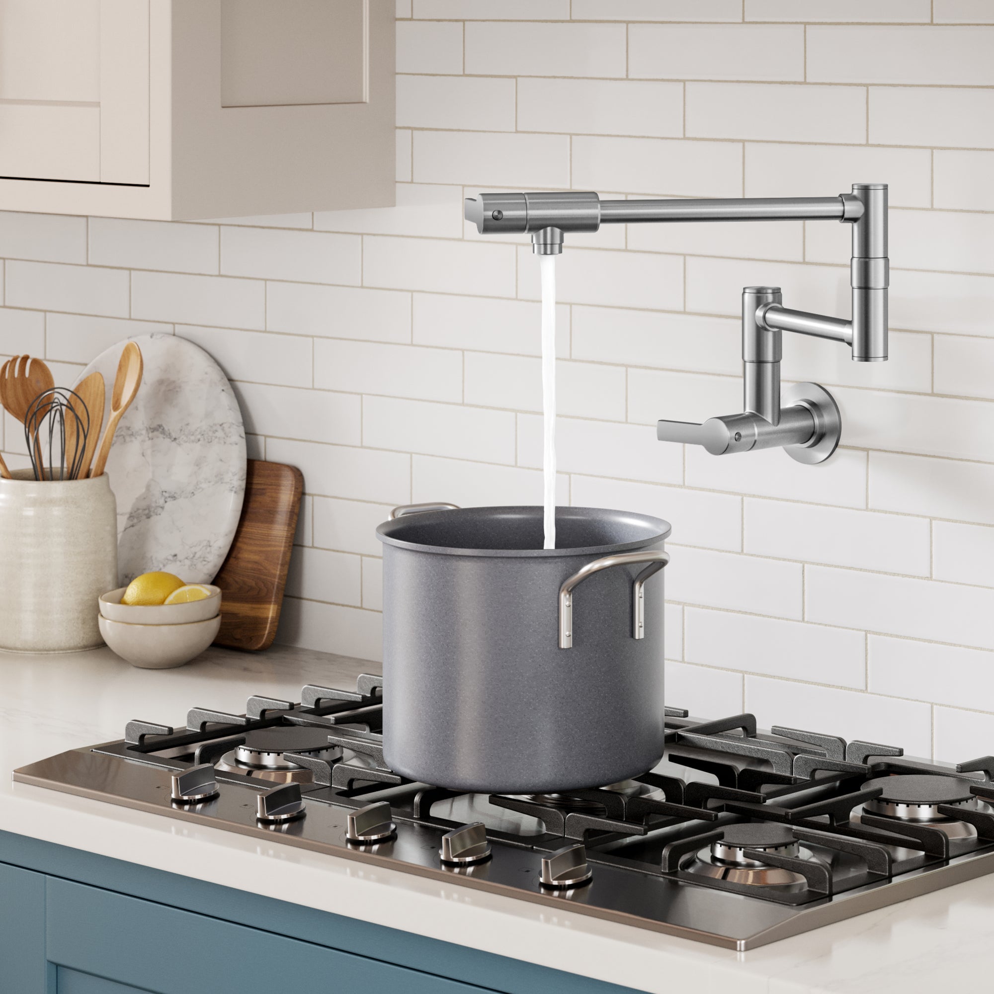 KRAUS Oletto Wall Mount Pot Filler in Spot Free Stainless