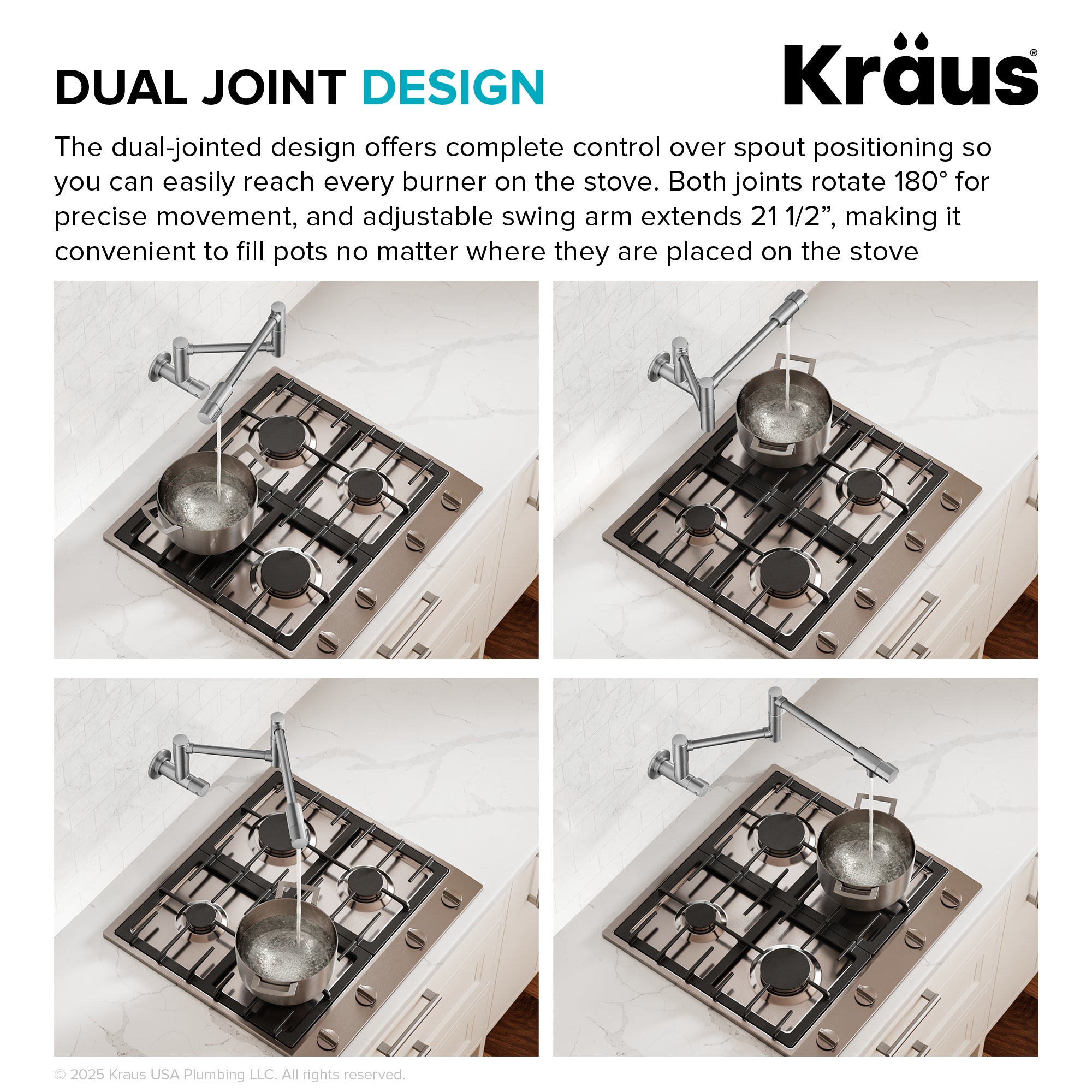 KRAUS Bolden Wall Mount Pot Filler in Antique Champagne Bronze