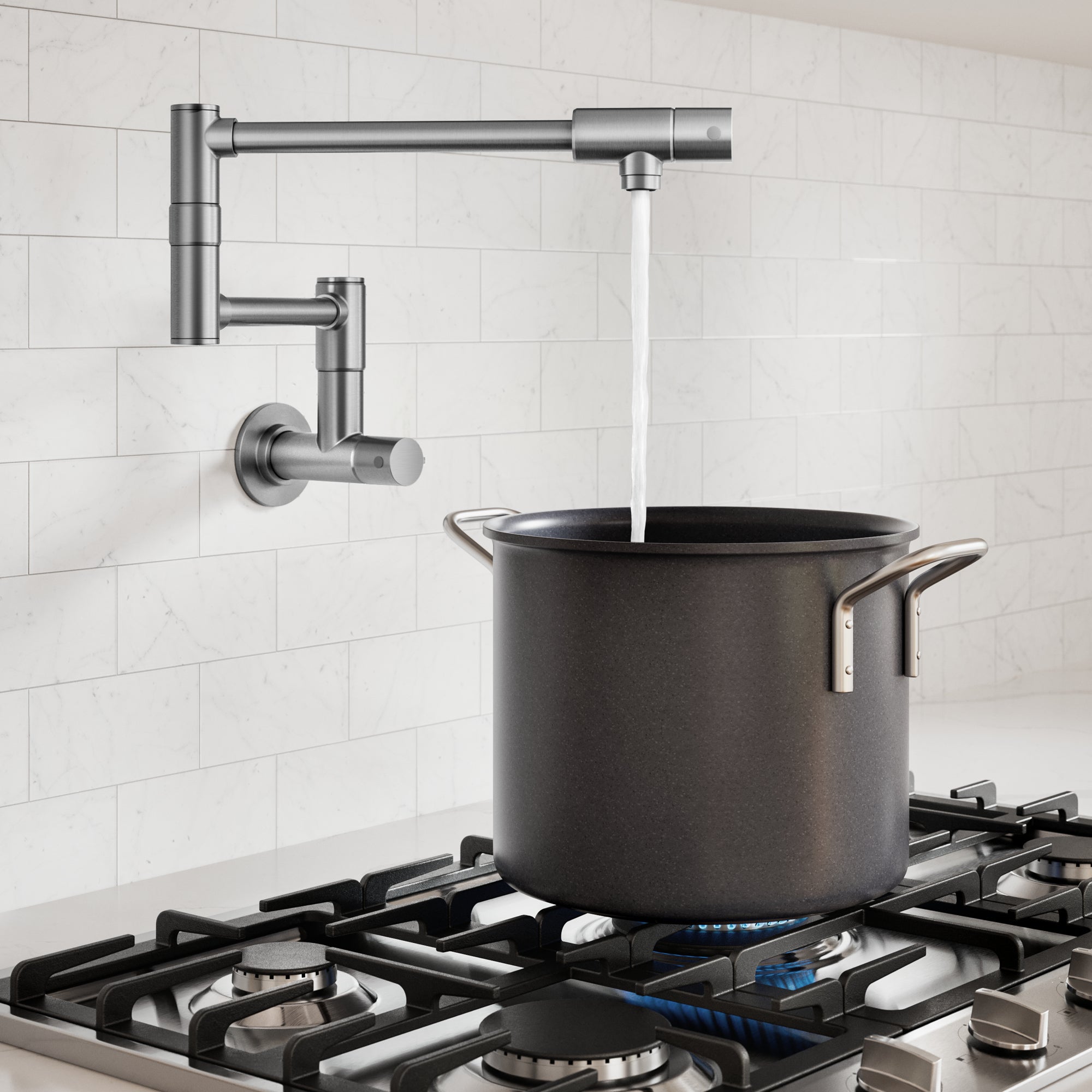 KRAUS Spot Free Stainless Wall Mounted Pot Filler