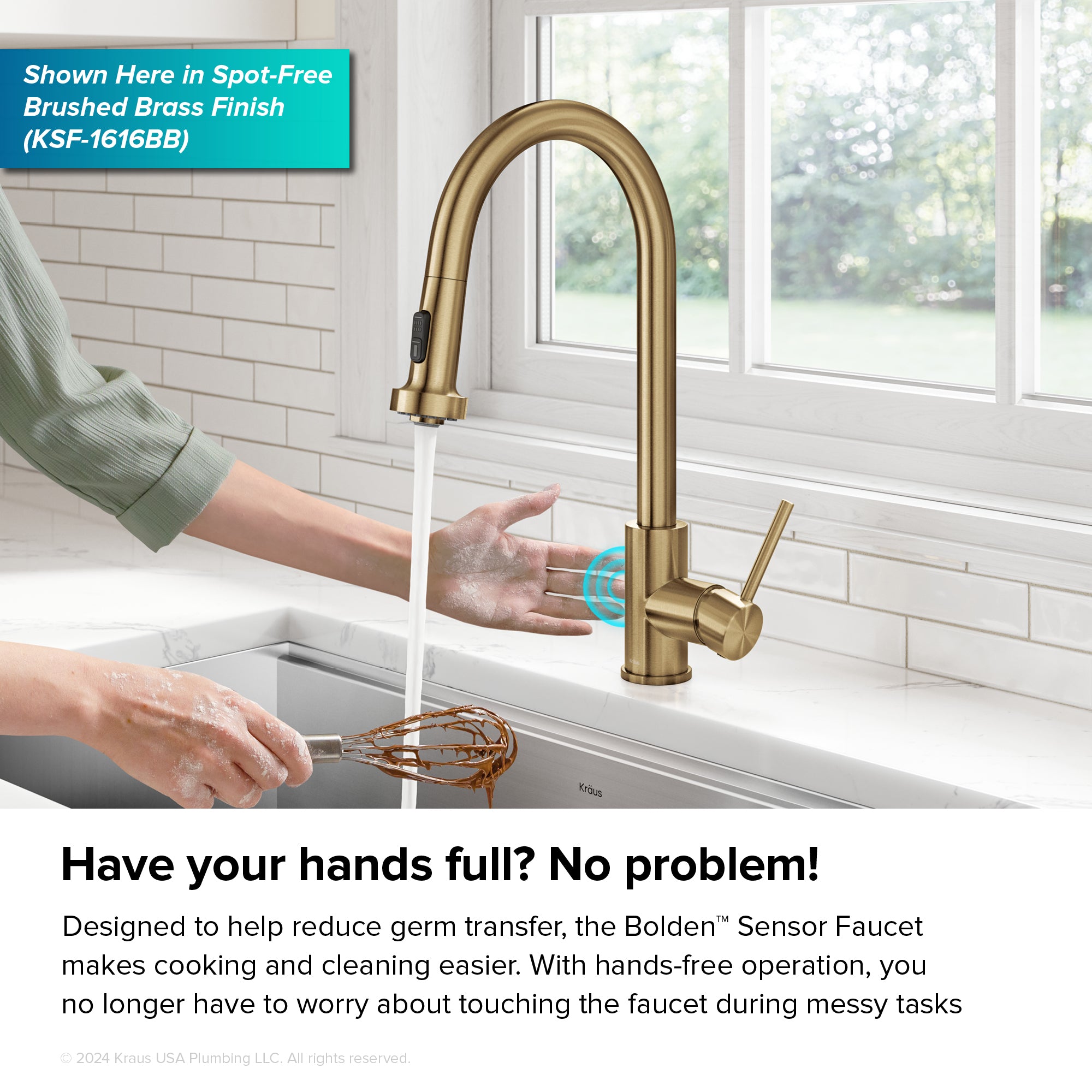 KRAUS Sensor Touchless Single Handle Pull Down Kitchen Faucet in Spot-Free Stainless