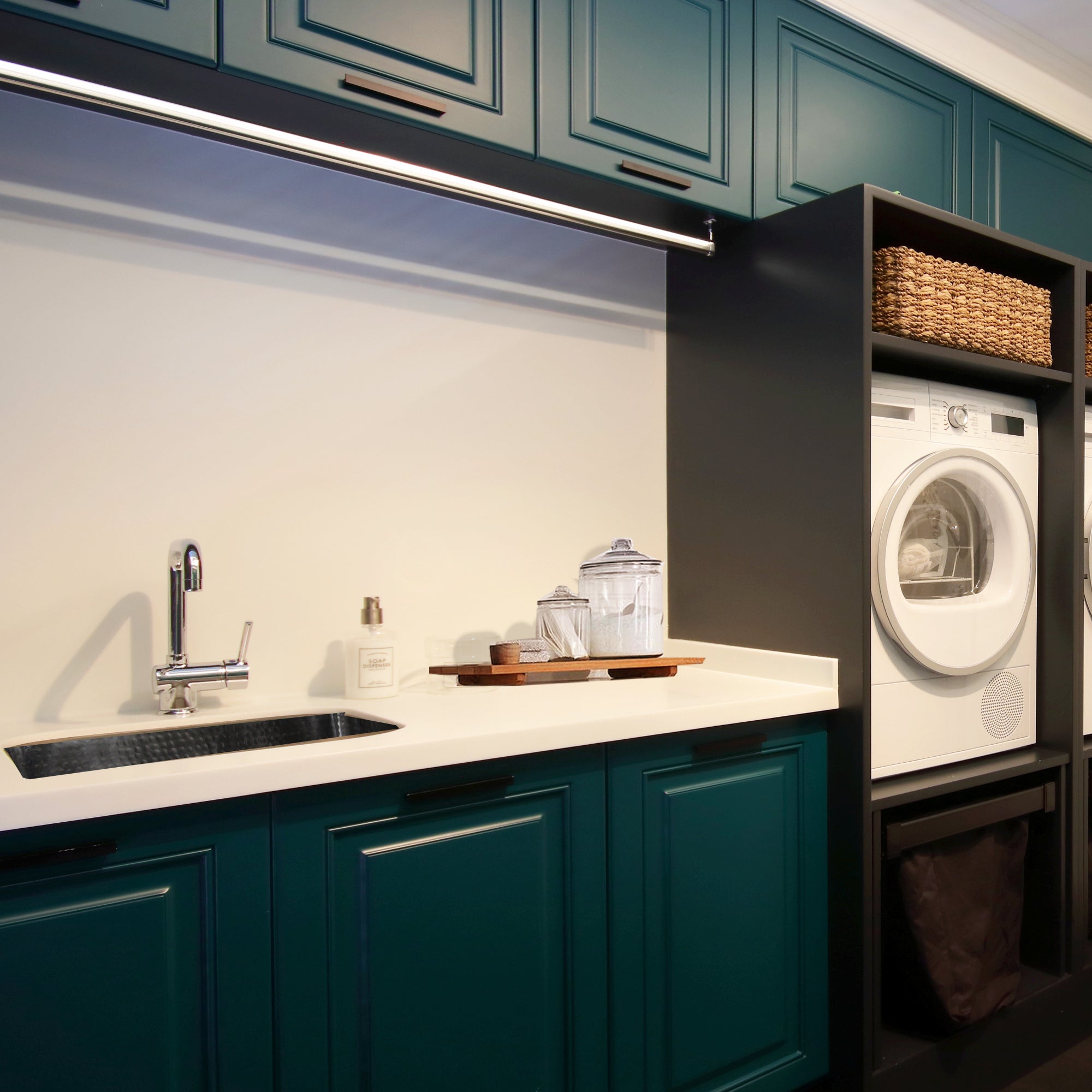 Nantucket Sinks 23" Undermount Hammered Stainless Steel 12" Deep Laundry Sink