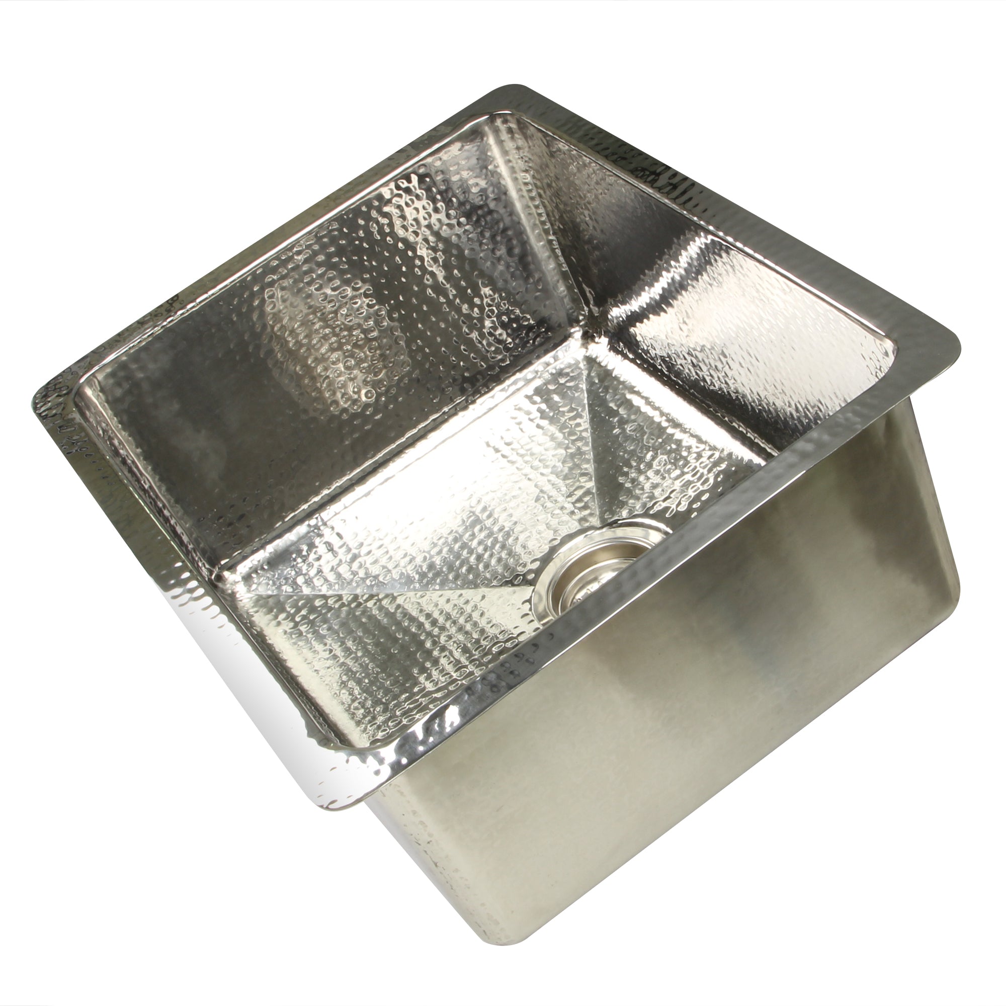 Nantucket Sinks 23" Hammered Stainless Steel Rectangle Kitchen Sink