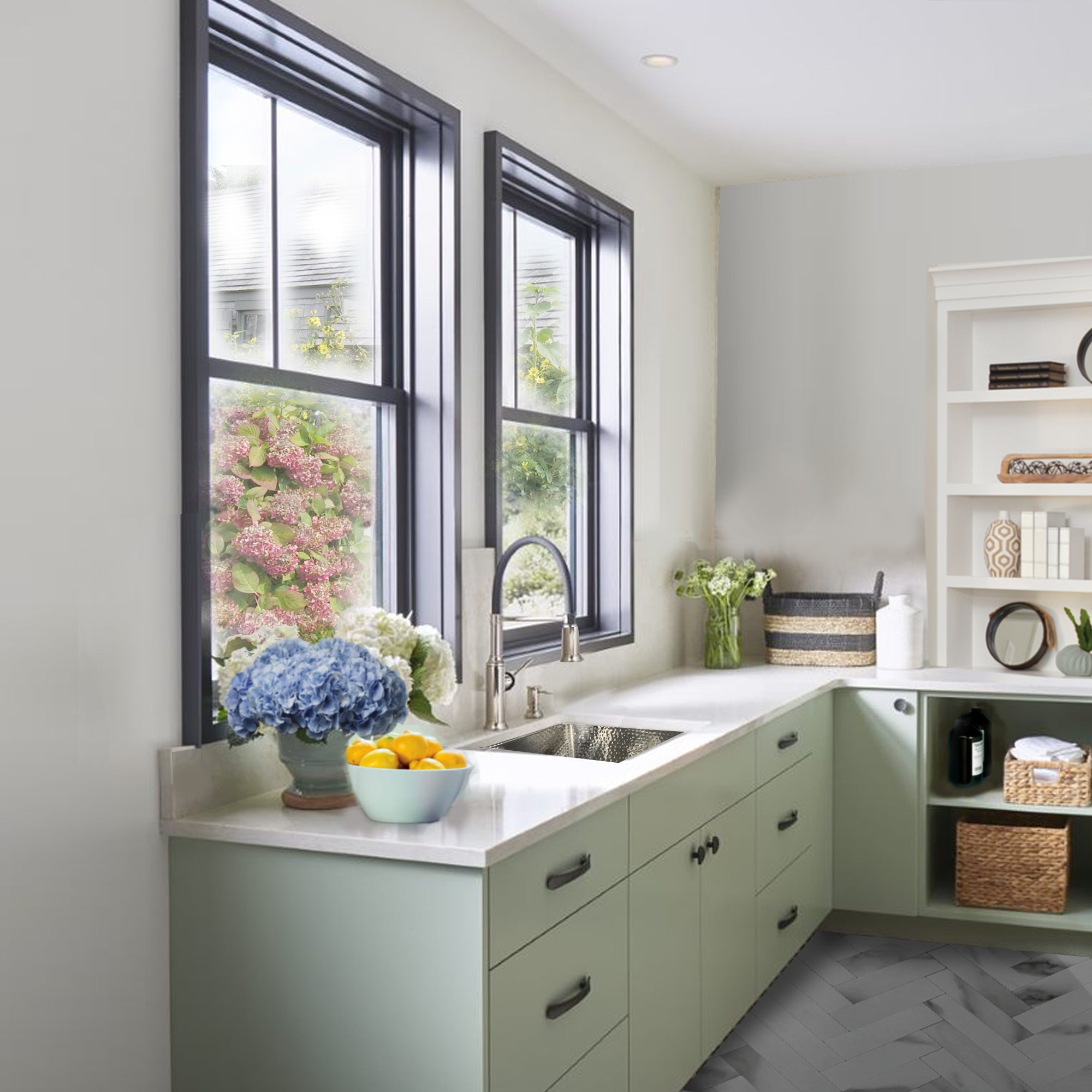 Nantucket Sinks 23" Hammered Stainless Steel Rectangle Kitchen Sink