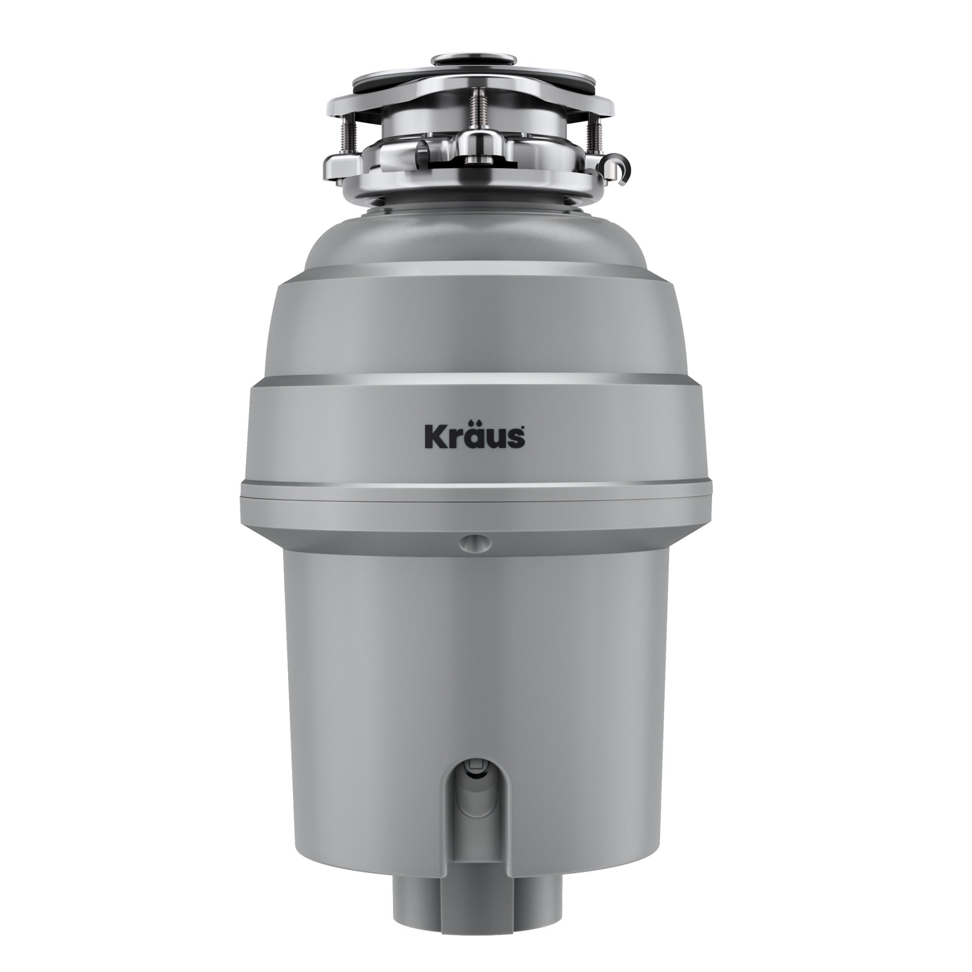 KRAUS WasteGuard High-Speed 1 HP Continuous Feed Ultra-Quie Garbage Disposal with Power Cord - Flange Included