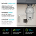 WasteGuard 1 HP Continuous Feed Garbage Disposal with Ultra-Quiet Motor-DirectSinks