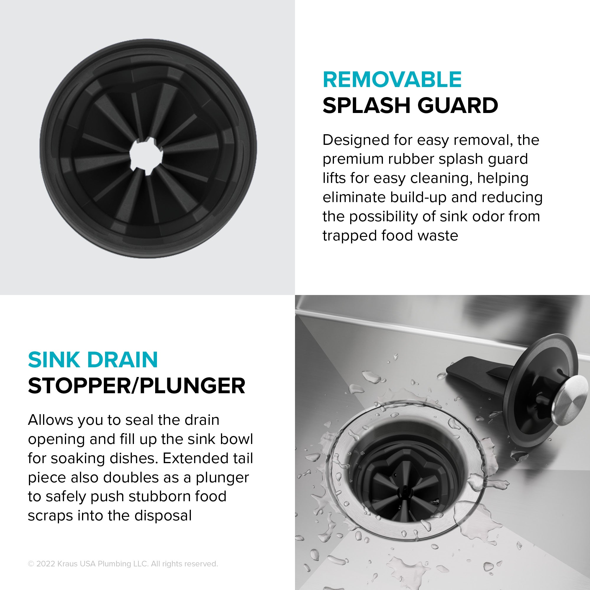 MIUI Continuous Feed Garbage Disposal with Sound Reduction,1/2 HP