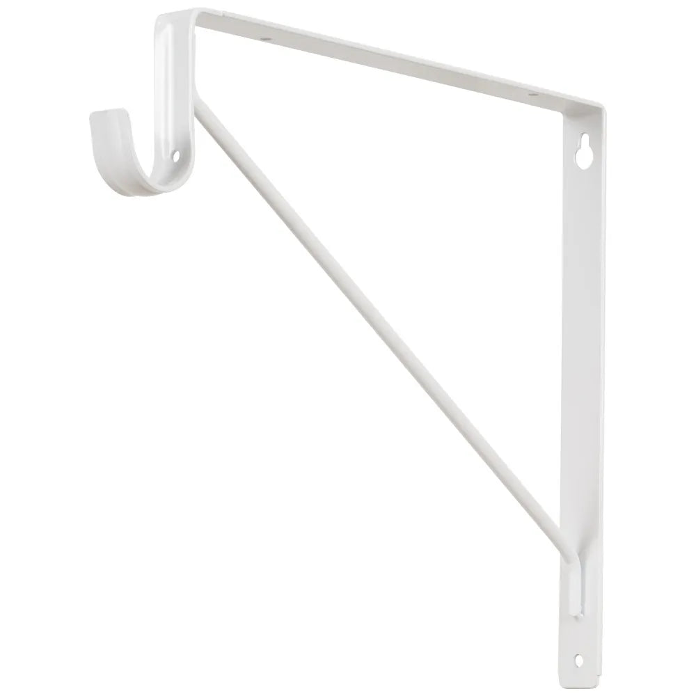 Shelf Bracket Support for Lighted Closet Rod