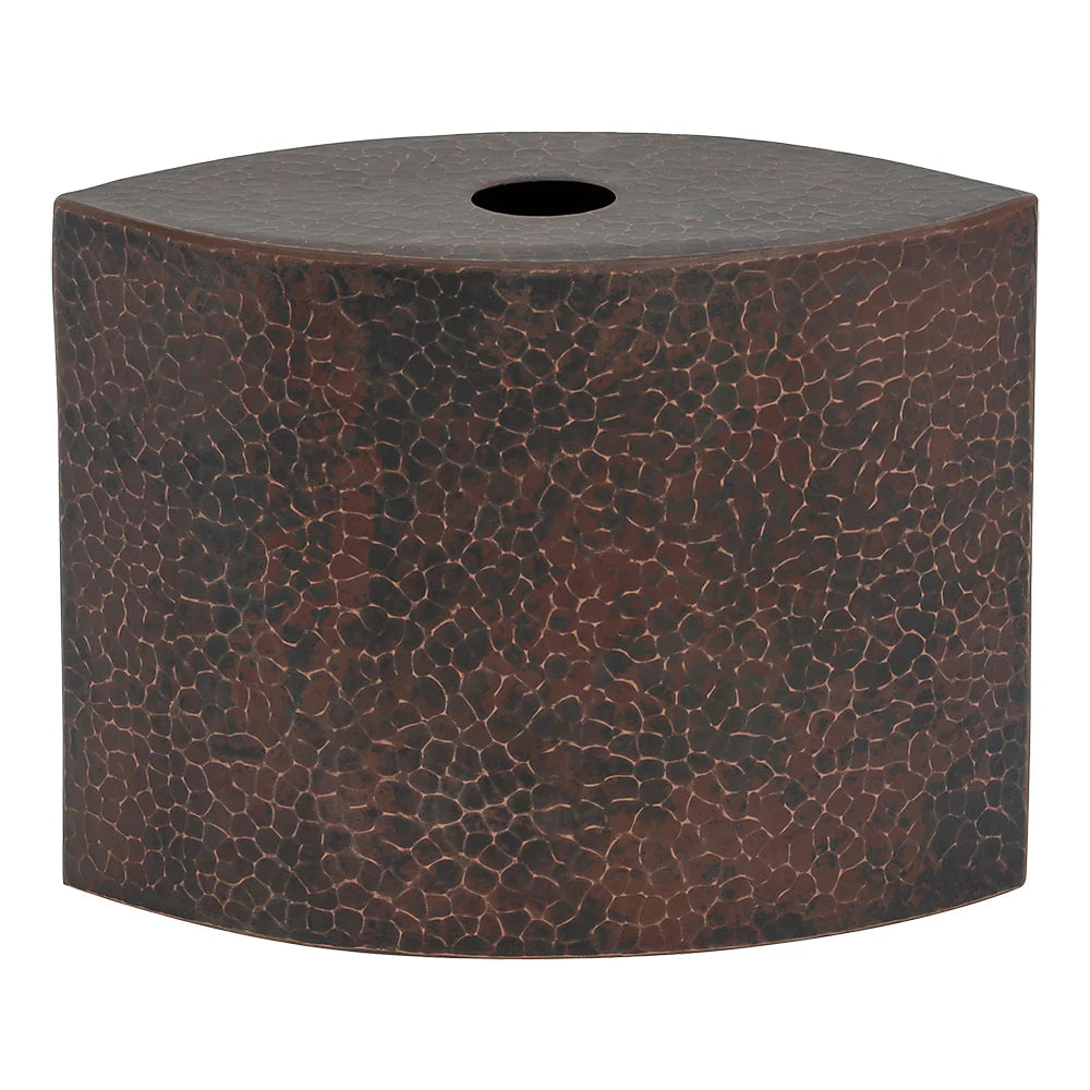 8" Copper Oval Cylinder Pendant Light Shade-DirectSinks