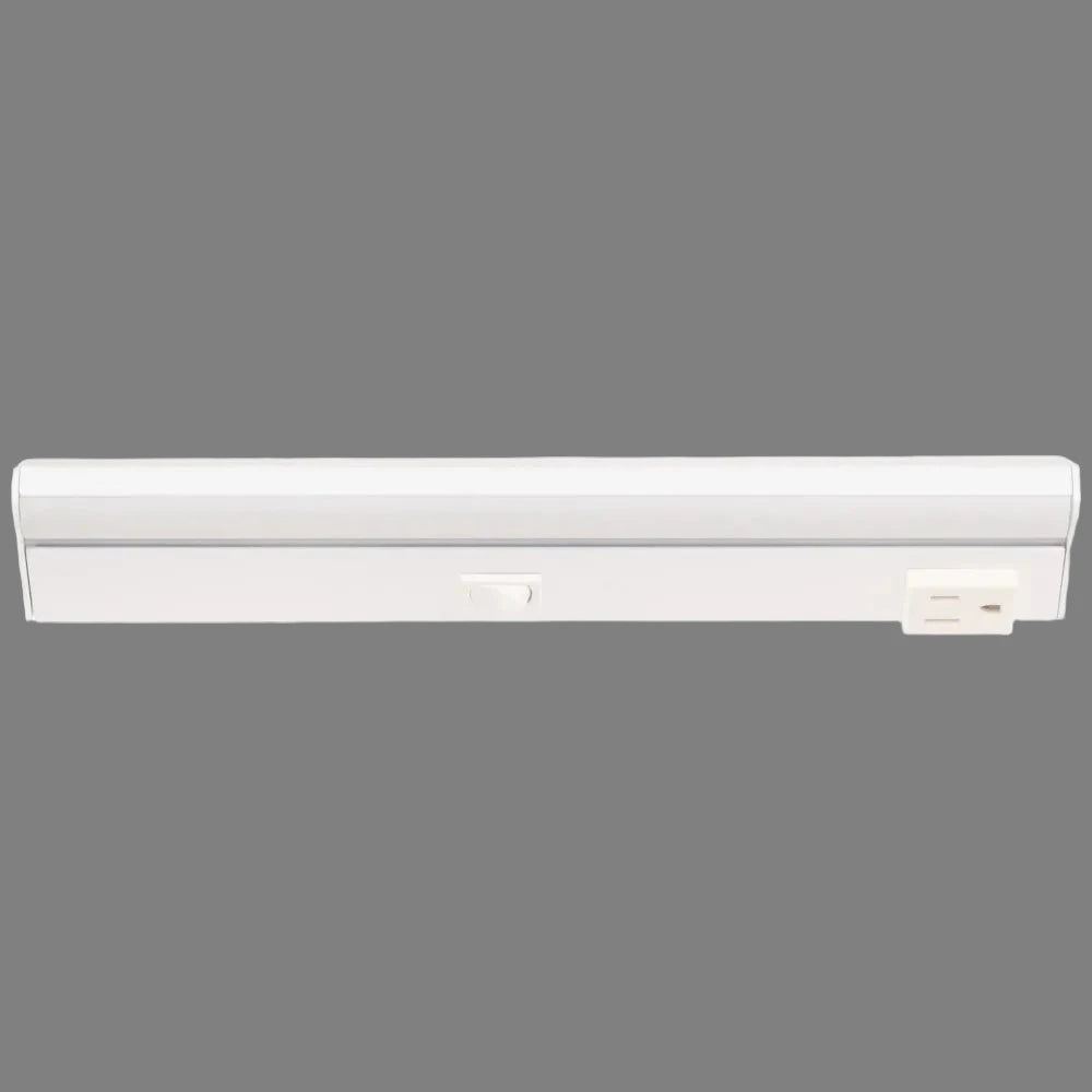 Under Cabinet Power Strip with High-Output LED Light in White
