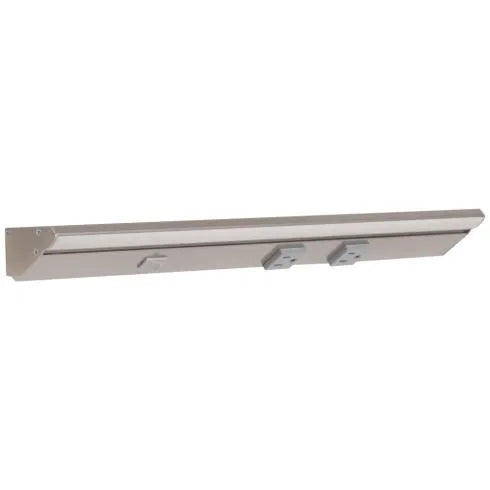Under Cabinet Power Strip with High-Output LED Light in Satin Nickel