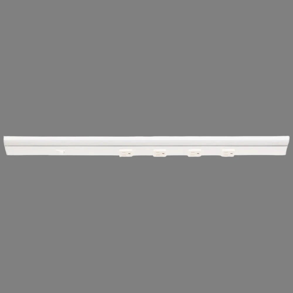 Under Cabinet Power Strip with High-Output LED Light in White