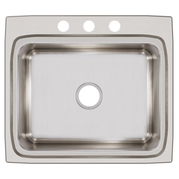 Elkay Lustertone Stainless Drop-in Sink  25" x 22" Overall with 7 3/4" Deep Bowl