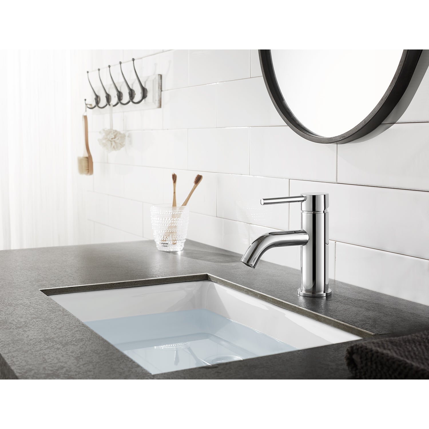 Kingston Brass Single-Handle Monoblock Bathroom Faucet - Polished Chrome