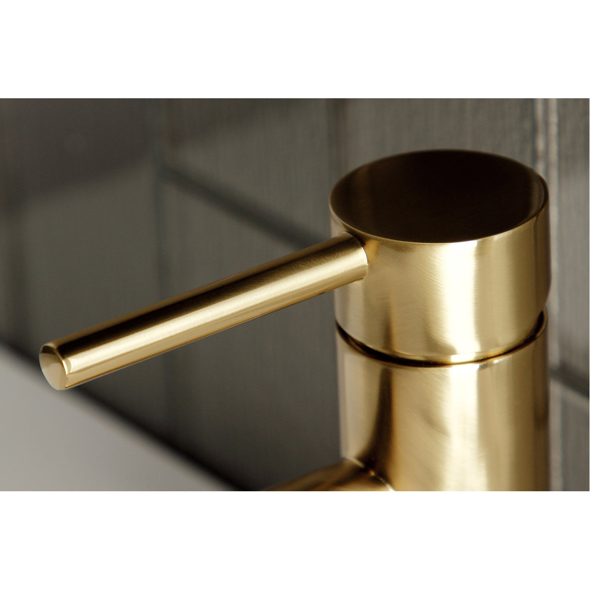 Kingston Brass Single-Handle Monoblock Bathroom Faucet - Brushed Brass