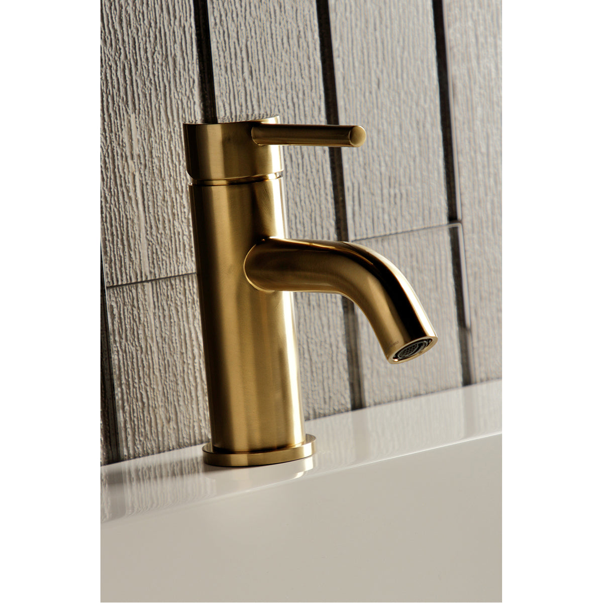 Kingston Brass Single-Handle Monoblock Bathroom Faucet - Brushed Brass