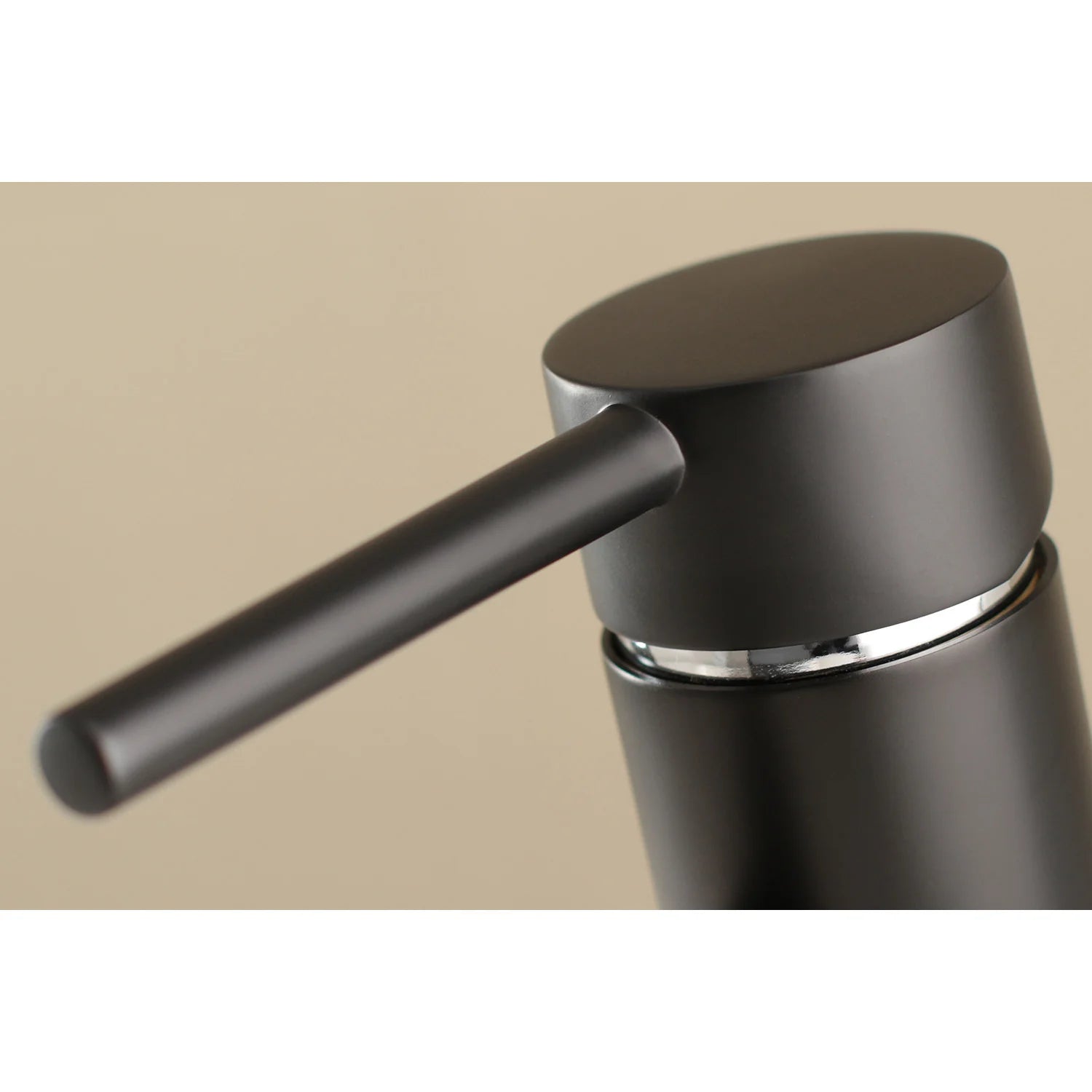 Kingston Brass Single-Handle Monoblock Bathroom Faucet - Matte Black + Chrome