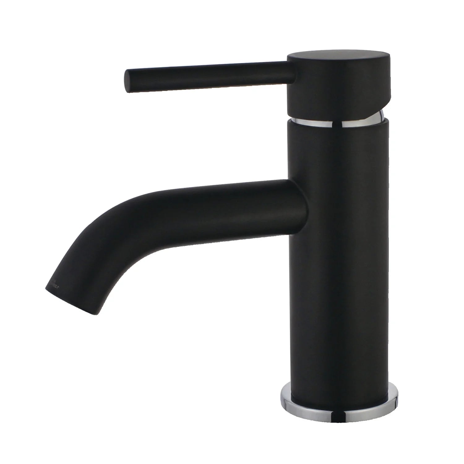 Kingston Brass Single-Handle Monoblock Bathroom Faucet - Matte Black + Chrome