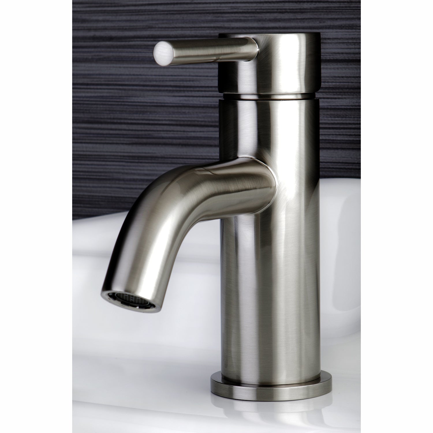 Kingston Brass Single-Handle Monoblock Bathroom Faucet - Brushed Nickel