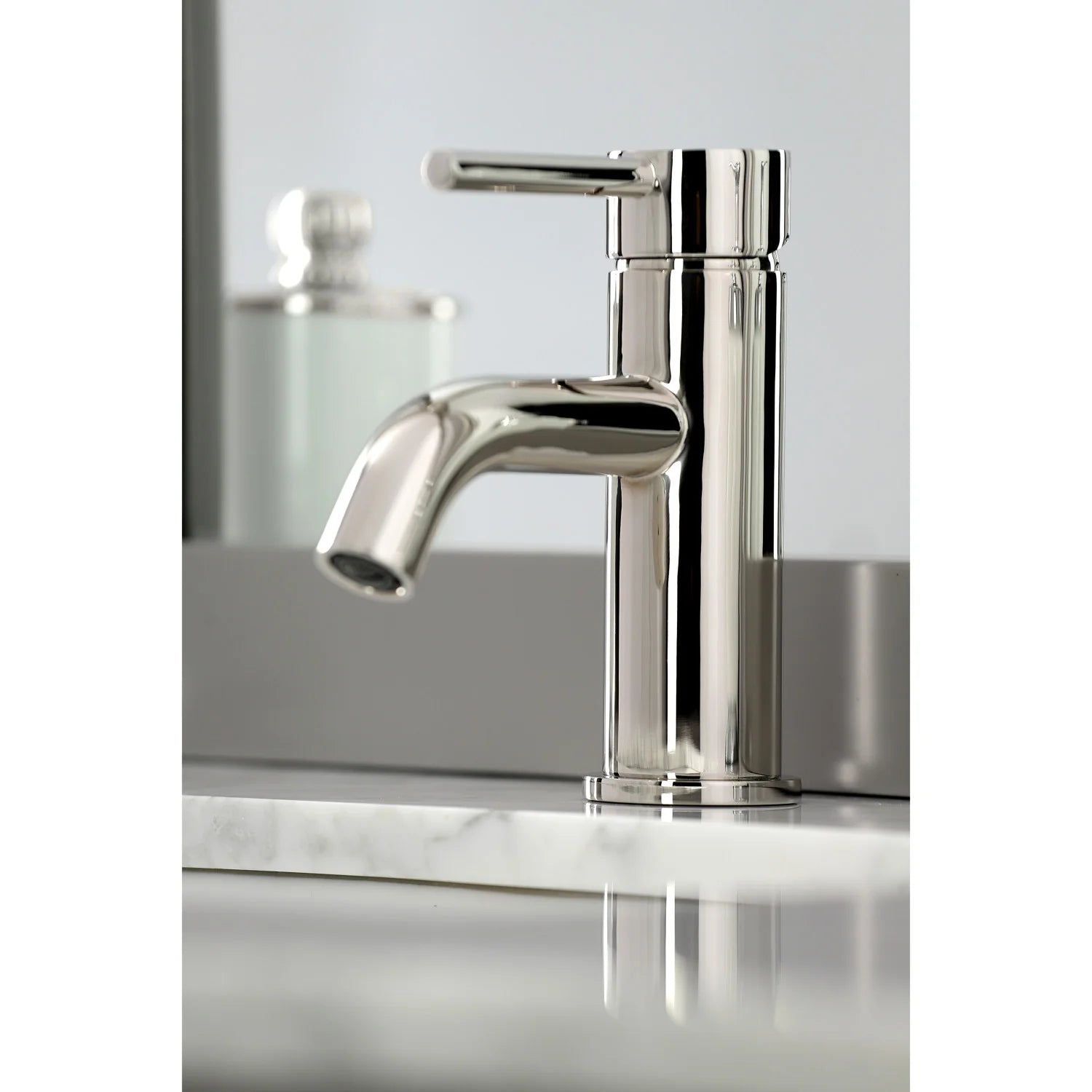 Kingston Brass Single-Handle Monoblock Bathroom Faucet - Polished Nickel