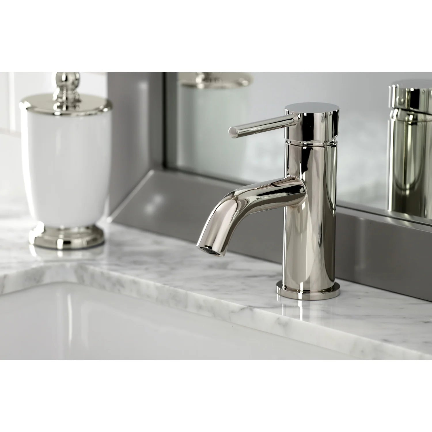 Kingston Brass Single-Handle Monoblock Bathroom Faucet - Polished Nickel