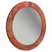 34" Hand Hammered Copper Mirror in Rustic Bronze-DirectSinks