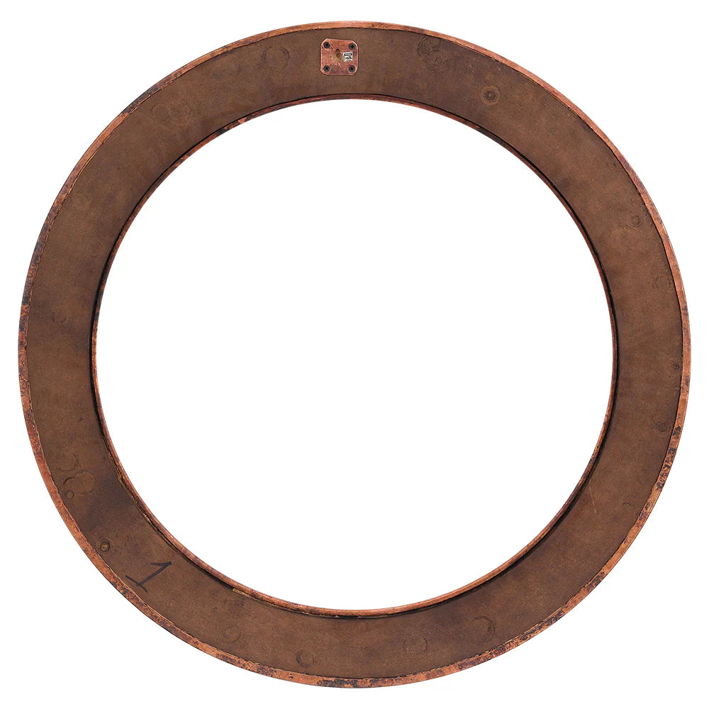 34" Hand Hammered Round Copper Mirror-DirectSinks