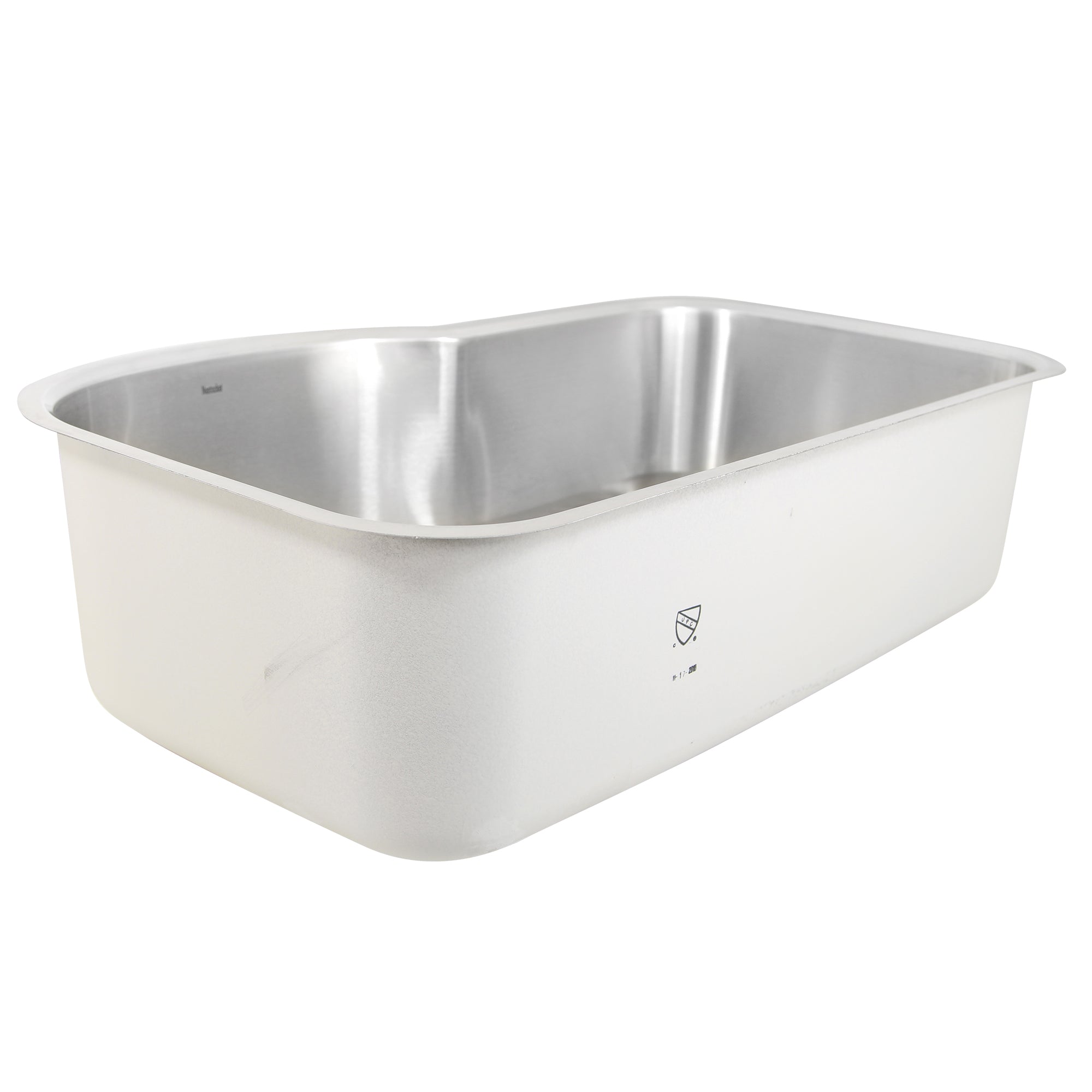 Nantucket Sinks MOBYXL-16 Single Bowl Oblong Undermount Stainless Steel Kitchen Sink, 16 Gauge