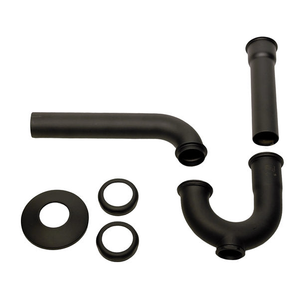 Matte Black P-Trap for Bathroom and Utility Drains
