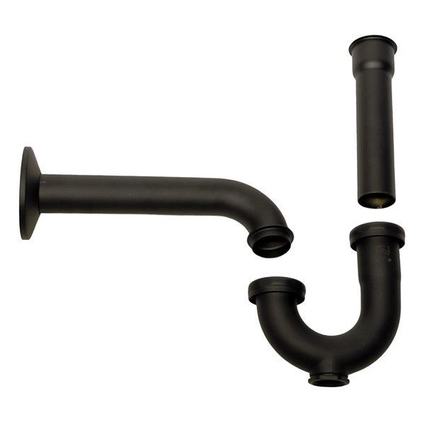 Matte Black P-Trap for Bathroom and Utility Drains