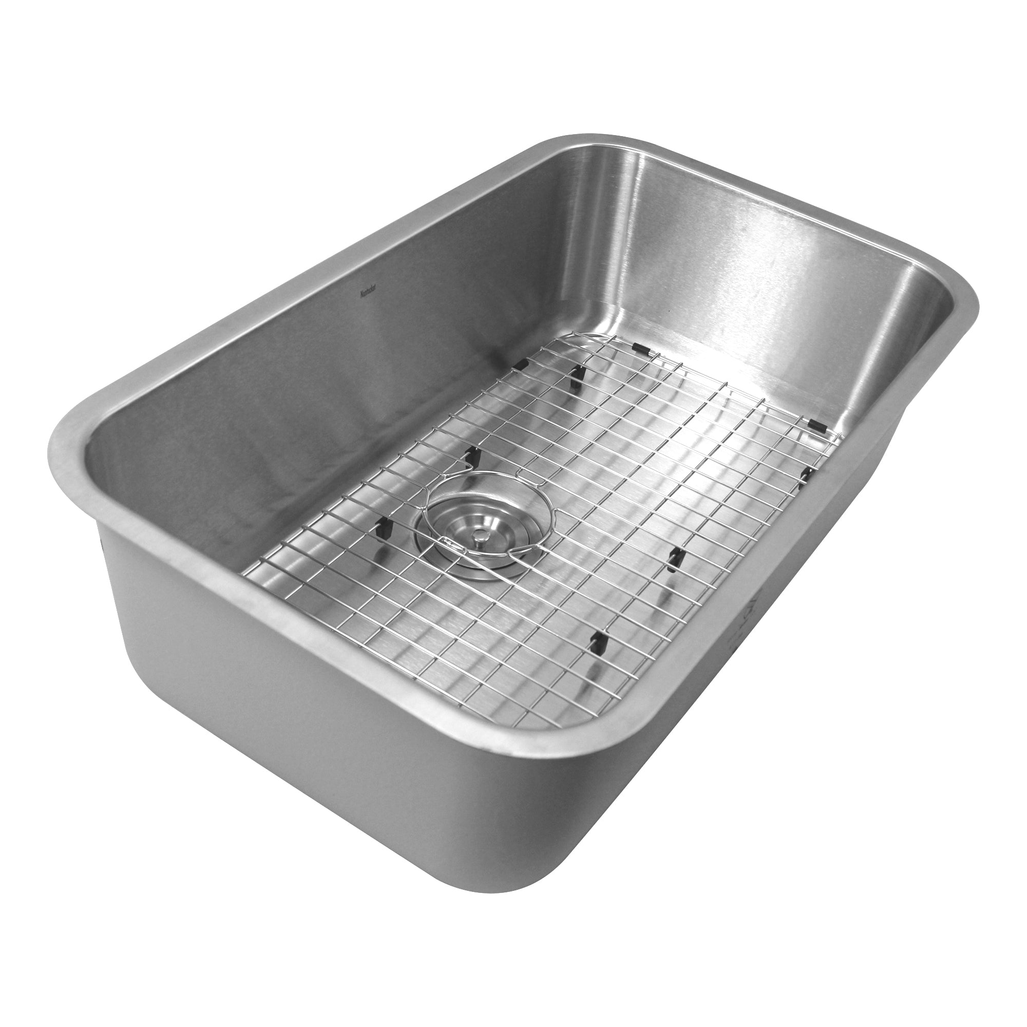 Nantucket Sinks NS3018-10-16 30" Large Rectangle Single Bowl Undermount Stainless Steel Kitchen Sink, 10" Deep