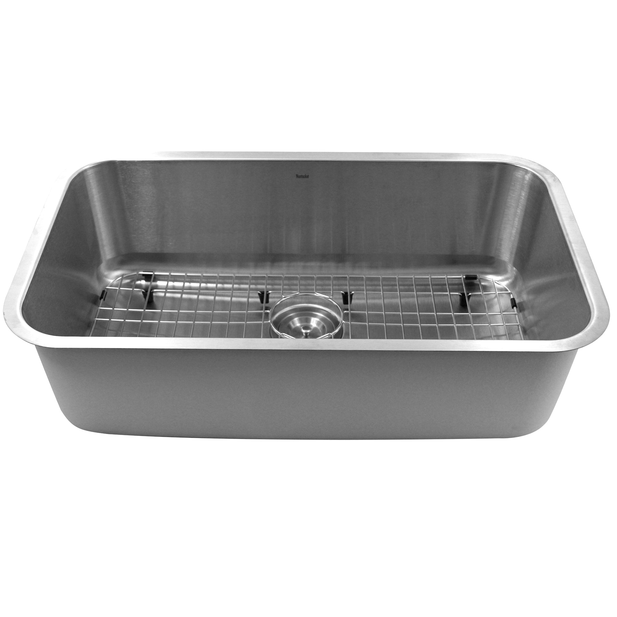 Nantucket Sinks NS3018-10-16 30" Large Rectangle Single Bowl Undermount Stainless Steel Kitchen Sink, 10" Deep