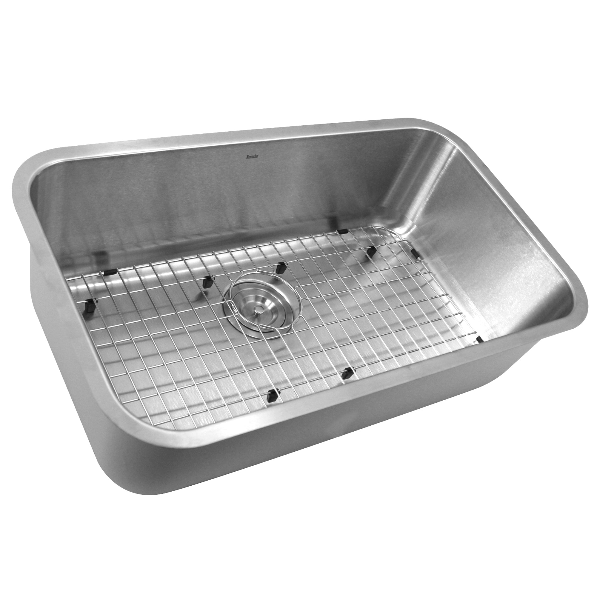 Nantucket Sinks NS3018-9-16 30" Large Rectangle Single Bowl Undermount Stainless Steel Kitchen Sink, 9" Deep