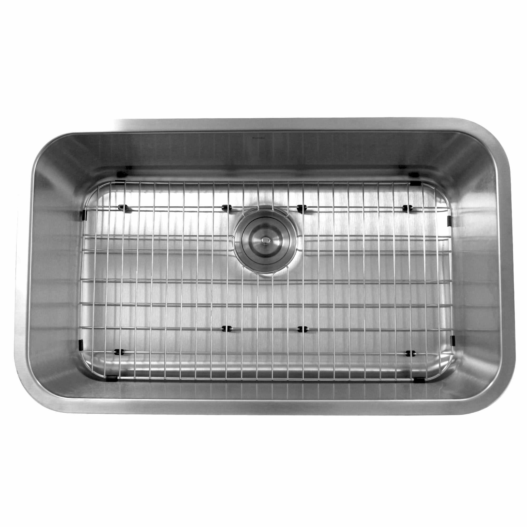 Nantucket Sinks NS3018-9-16 30" Large Rectangle Single Bowl Undermount Stainless Steel Kitchen Sink, 9" Deep