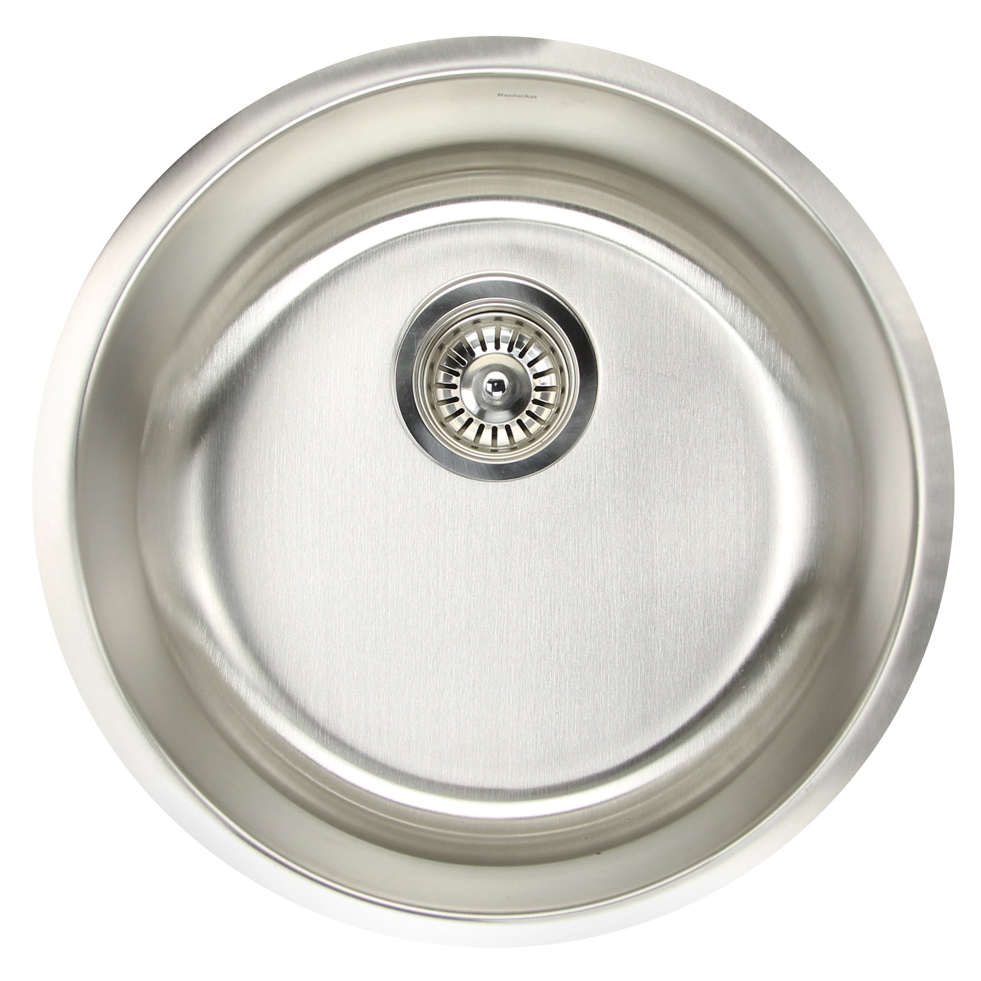 Nantucket Sinks NS37- Round Undermount Stainless Steel Bar/Prep Sink, 18 Gauge