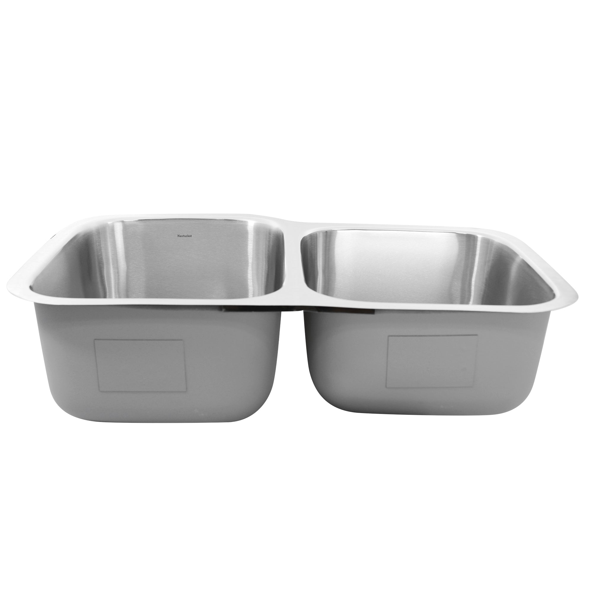 Nantucket Sinks NS6040-18 - 32" 60/40 Double Bowl Undermount Stainless Steel Kitchen Sink, 18 Gauge