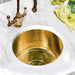 Nantucket Sinks 15"Hand Hammered Round Brass Bar Sink