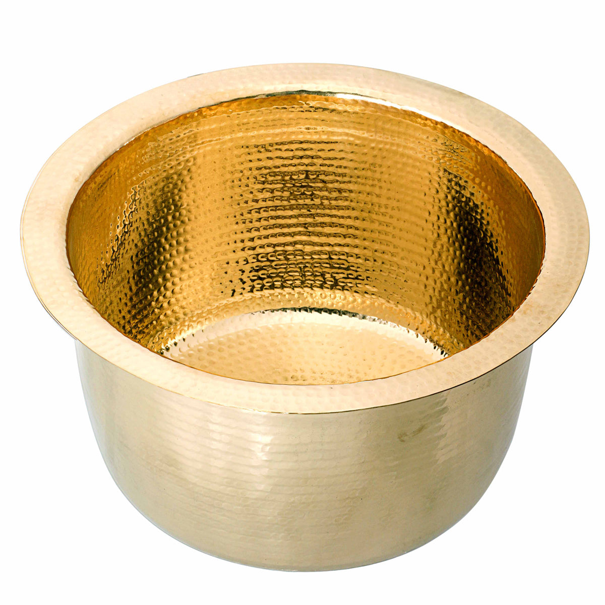 Nantucket Sinks 15"Hand Hammered Round Brass Bar Sink