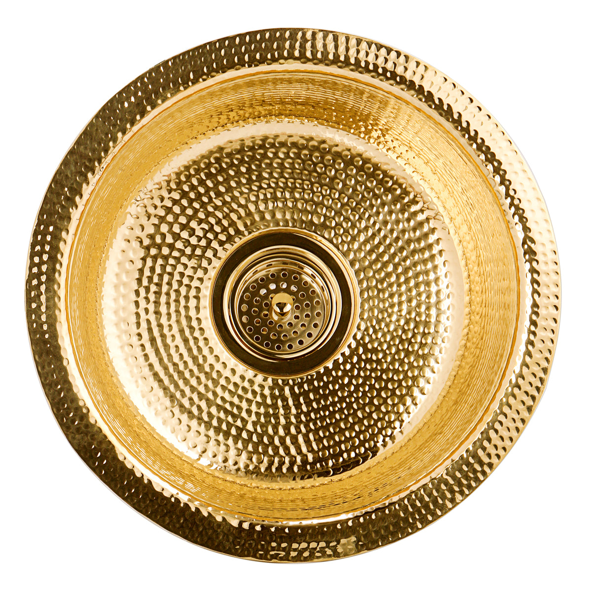 Nantucket Sinks 15"Hand Hammered Round Brass Bar Sink