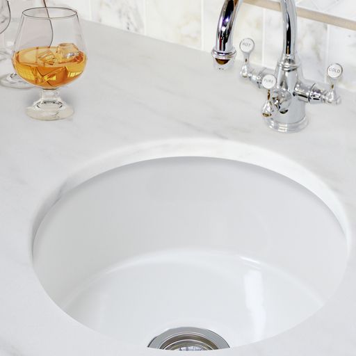 Nantucket Sinks 18" Fireclay Round Bar-Prep Sink