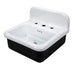 Nantucket Sinks 20" Fireclay Wallmounted Bathroom Sink with Black Exterior