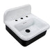 Nantucket Sinks 20" Fireclay Wallmounted Bathroom Sink with Black Exterior