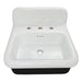 Nantucket Sinks 20" Fireclay Wallmounted Bathroom Sink with Black Exterior
