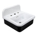 Nantucket Sinks 20" Fireclay Wallmounted Bathroom Sink with Black Exterior