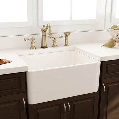 Nantucket Sinks 24" Fireclay Farmhouse Kitchen Sink T-FCFS24