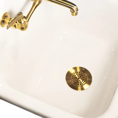 Nantucket Sinks 3-Inch Utility Sink Grid Drain | Brushed Satin Brass