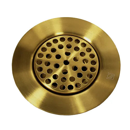 Nantucket Sinks 3-Inch Utility Sink Grid Drain | Brushed Satin Brass