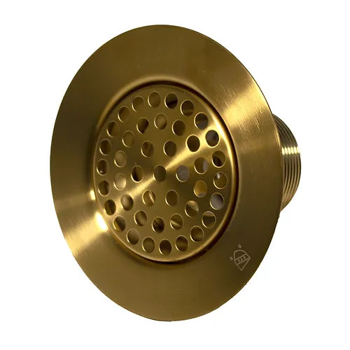 Nantucket Sinks 3-Inch Utility Sink Grid Drain | Brushed Satin Brass